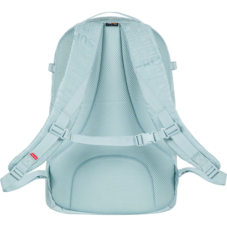 Light blue store supreme backpack